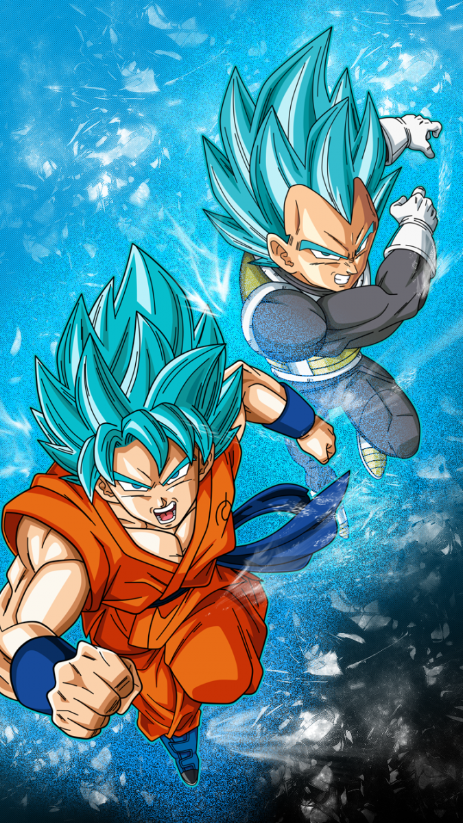 Fondo de Vegeta y Goku Blue para celular android mobile