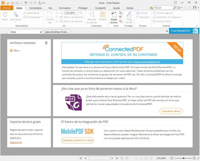 Foxit Reader lector de PDF Gratis