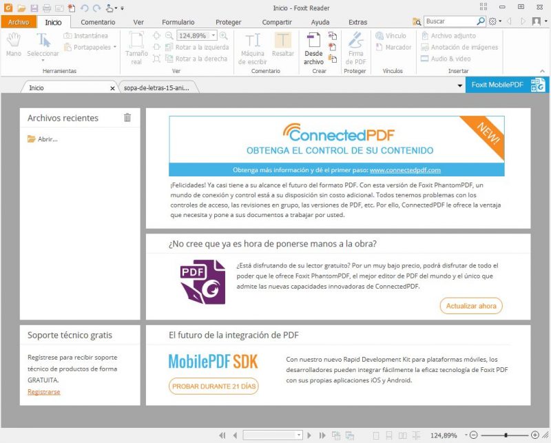 Foxit Reader lector de PDF Gratis