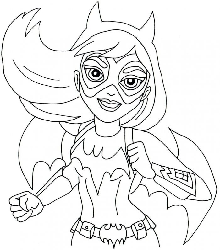 Batgirl para colorear e Imprimir