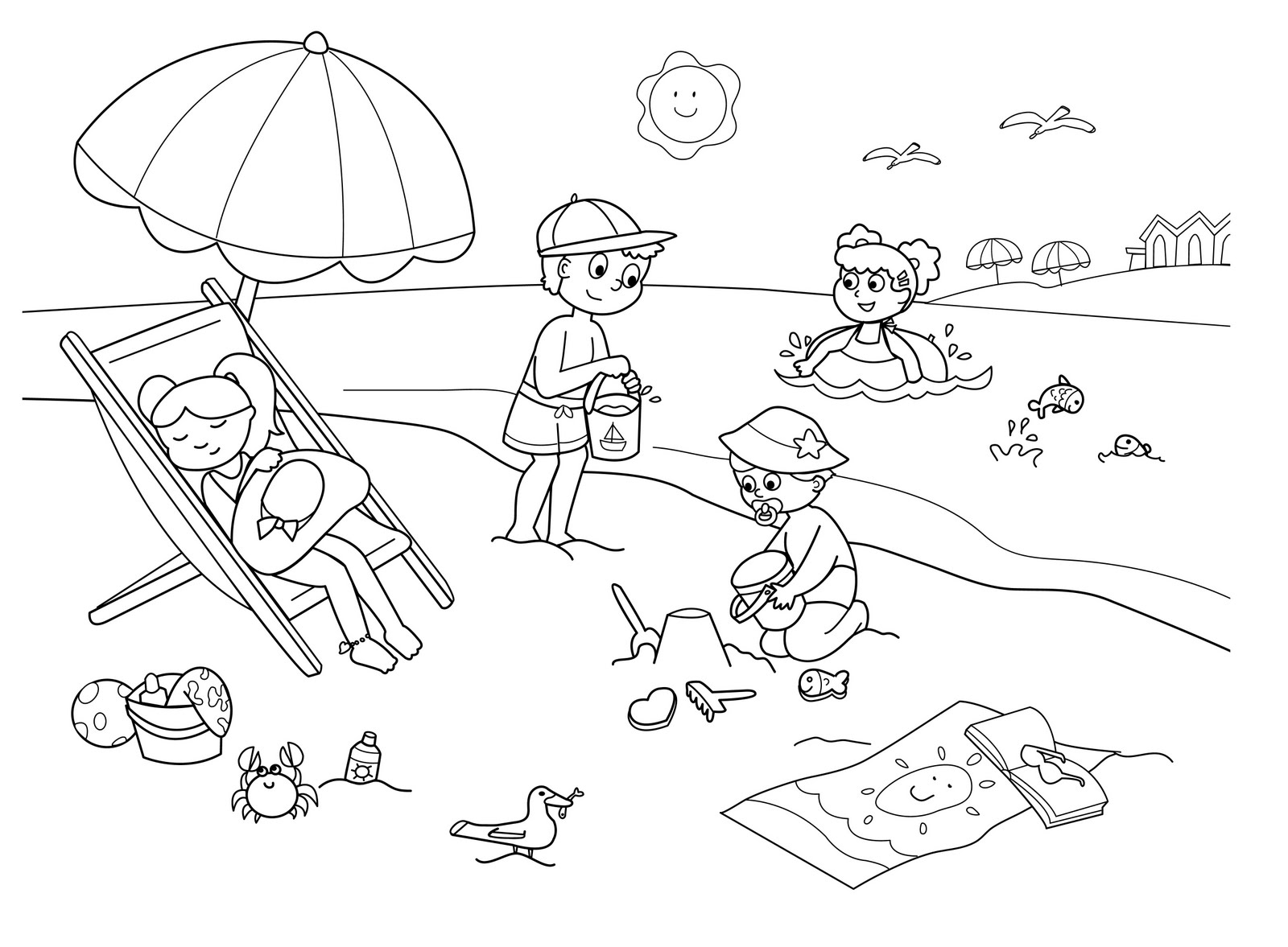 Dibujos Del Verano Para Colorear Pintar E Imprimir Dibujos Del Verano Para Colorear Pintar E Imprimir