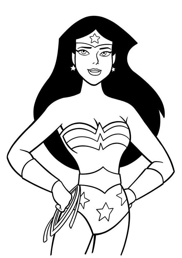 Dibujos de Wonder Woman para Colorear e Imprimir