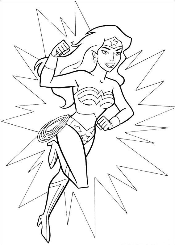 Dibujos de Wonder Woman para Colorear e Imprimir