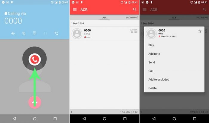 ACR Grabación de llamadas Gratis para Android