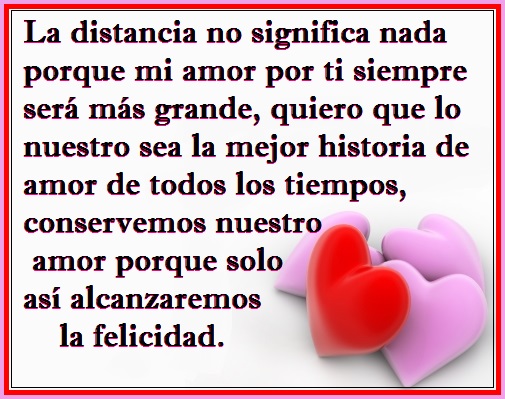 Imágenes de Amor a distancia con frases para dedicar a tu 