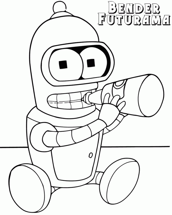 Dibujo de Bender Bebe, Futurama