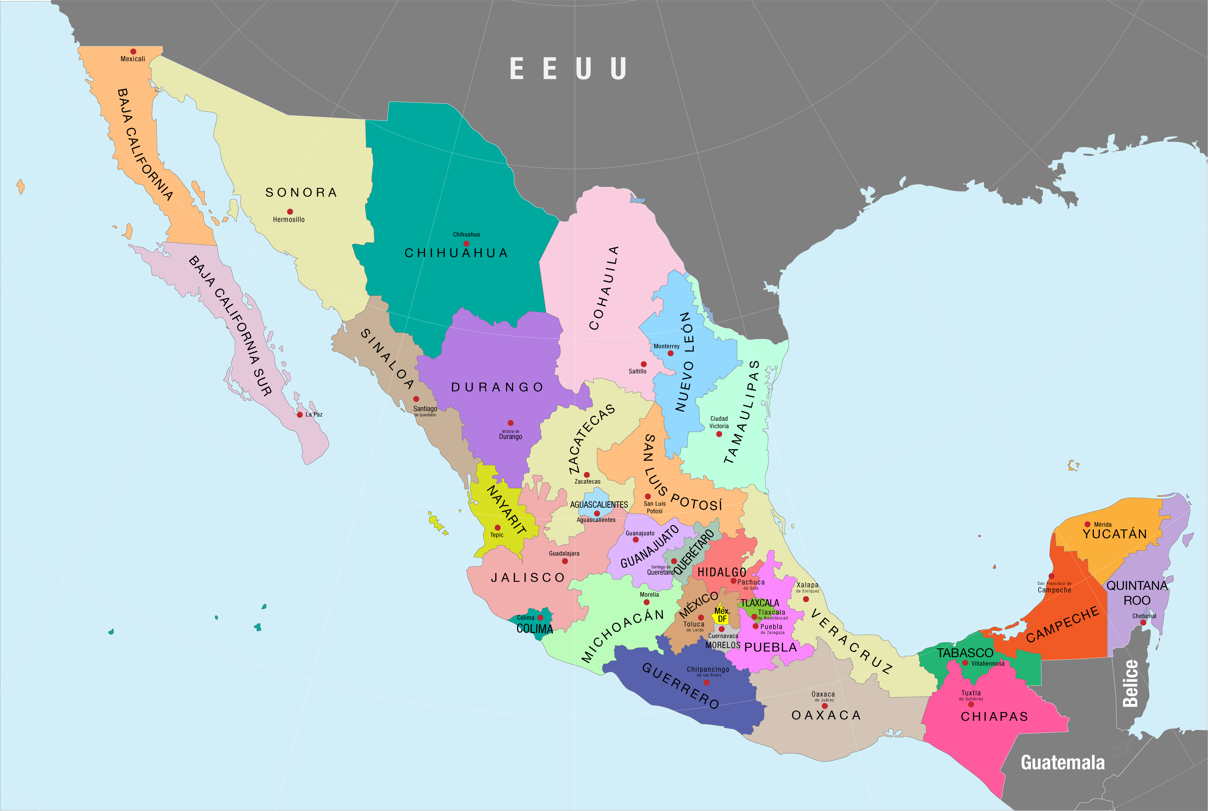 Mapa De Mxico Imagen