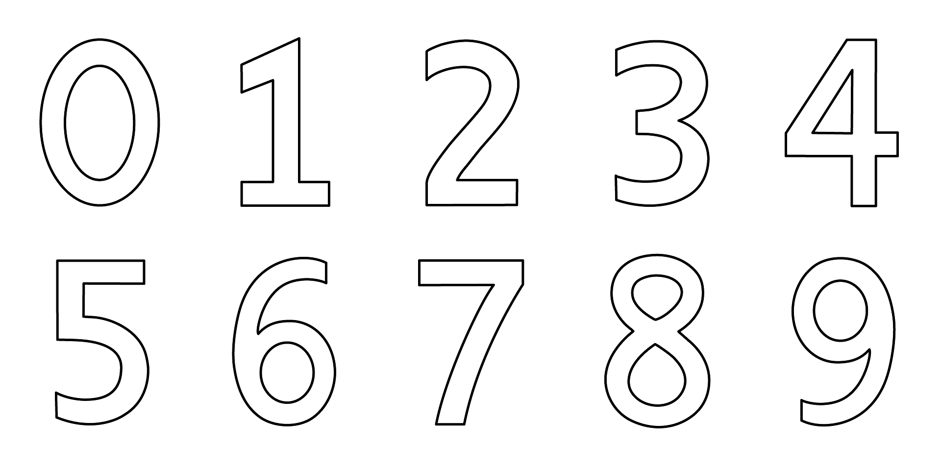 Dibujos De Numeros Para Colorear E Imprimir Gratis Numeros Del 1