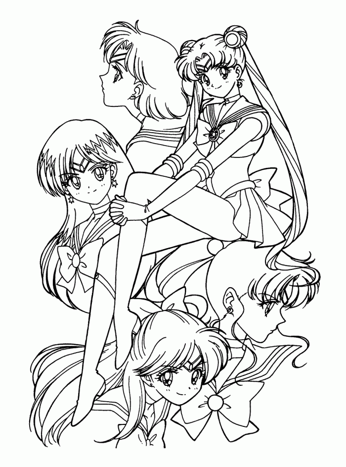 Download Dibujos de Sailor Moon para Colorear, pintar e Imprimir Gratis