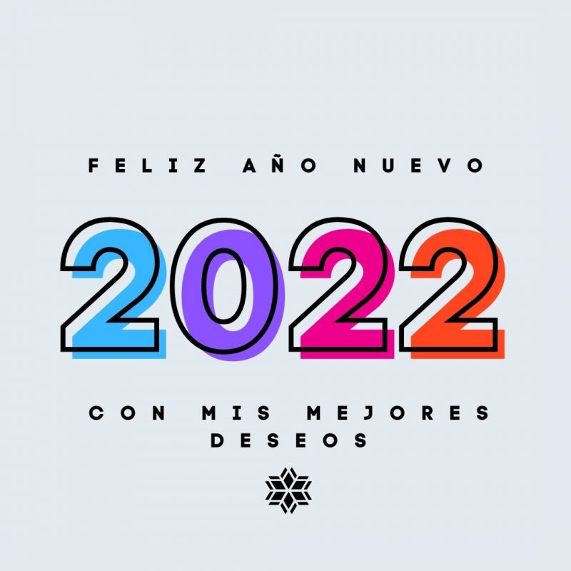 tarjeta con frases año nuevo 2022