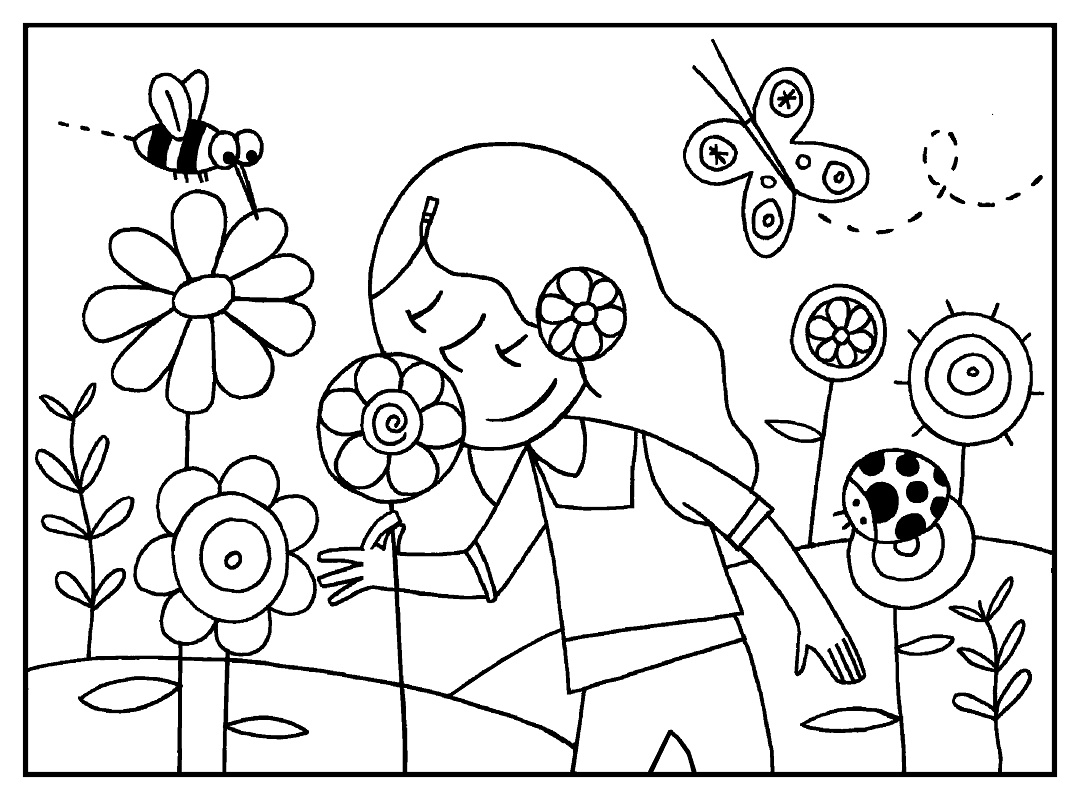 Dibujos de Primavera para Colorear e Imprimir Gratis