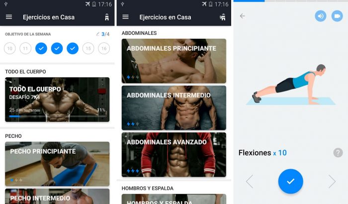 App de Ejercicios en Casa para Android e iPhone