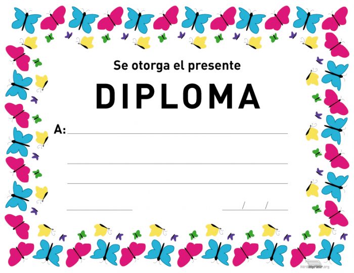 Diplomas para niños para imprimir gratis