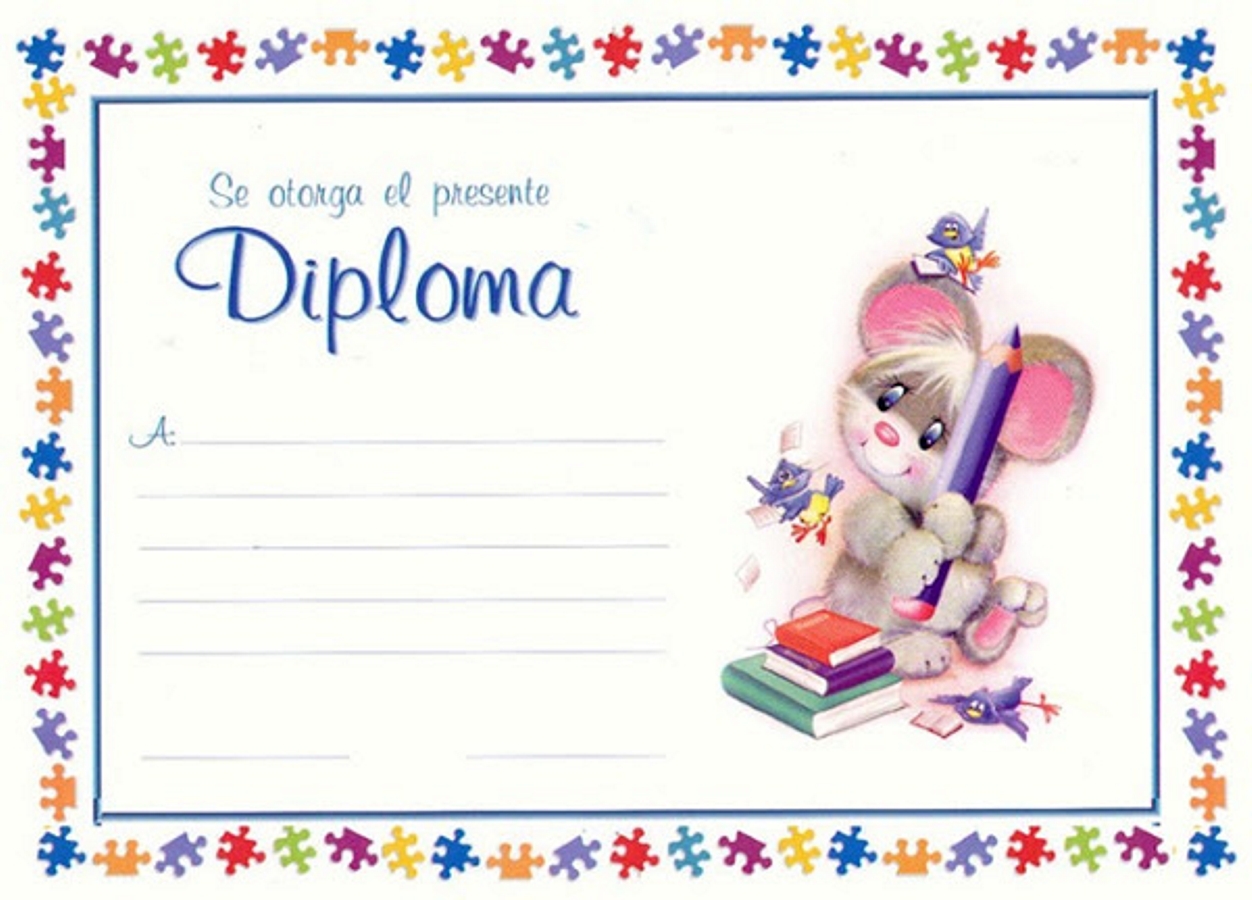 Diplomas infantiles escolares para niños para Imprimir Gratis