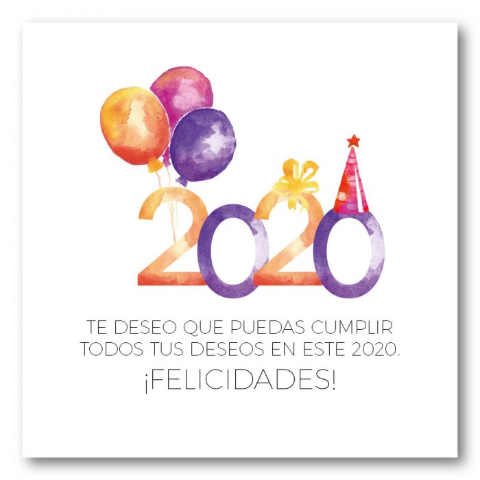 tarjeta felicitacion año nuevo 2020