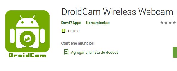 App DroidCam Wireless Webcam