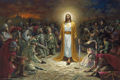 Jesús entre la multitud