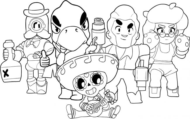 Dibujos de Brawl Stars para colorear e imprimir