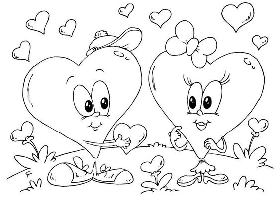 dibujos de amor con corazones
