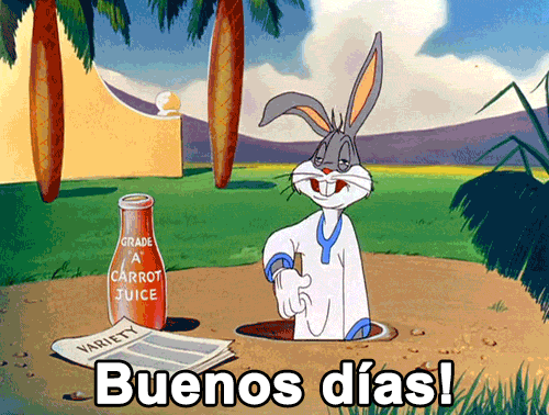 Bugs Bunny dando los buenos dias