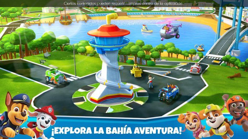 Explora la bahía aventura del juego de la Patrilla Canina