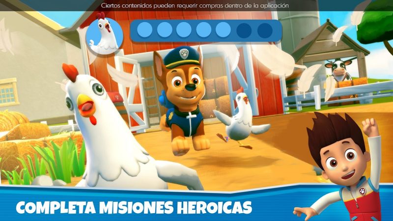 Misiones del juego de La Patrulla Canina para móviles 