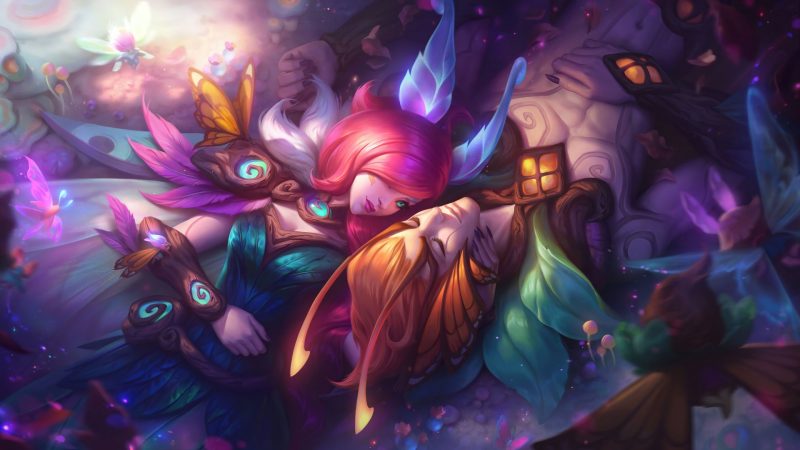 Xayah y Rakan League of Legends fondo de pantalla