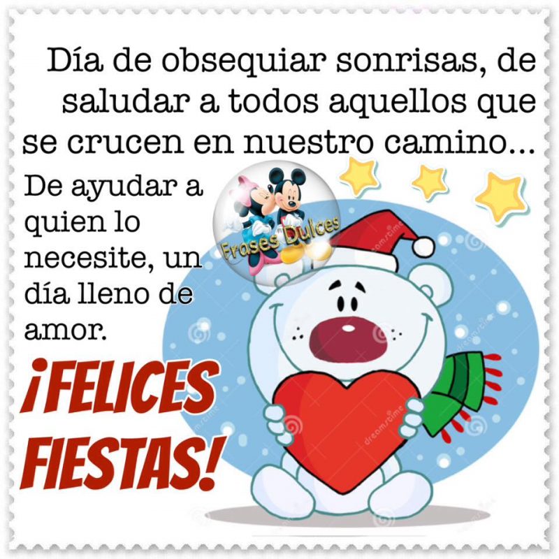 Imágenes de Felices Fiestas con frases bonitas