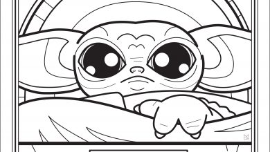 Dibujos para colorear de Baby Yoda