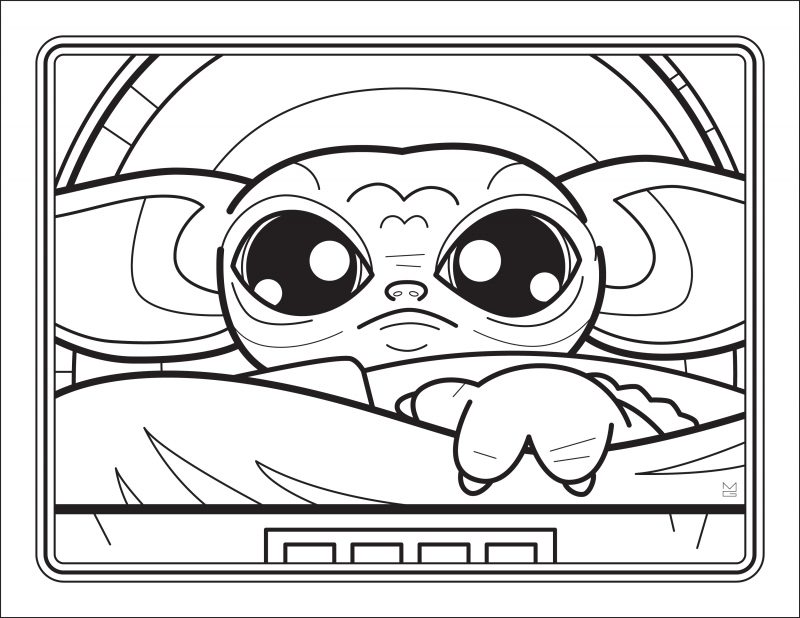 Dibujos para colorear de Baby Yoda