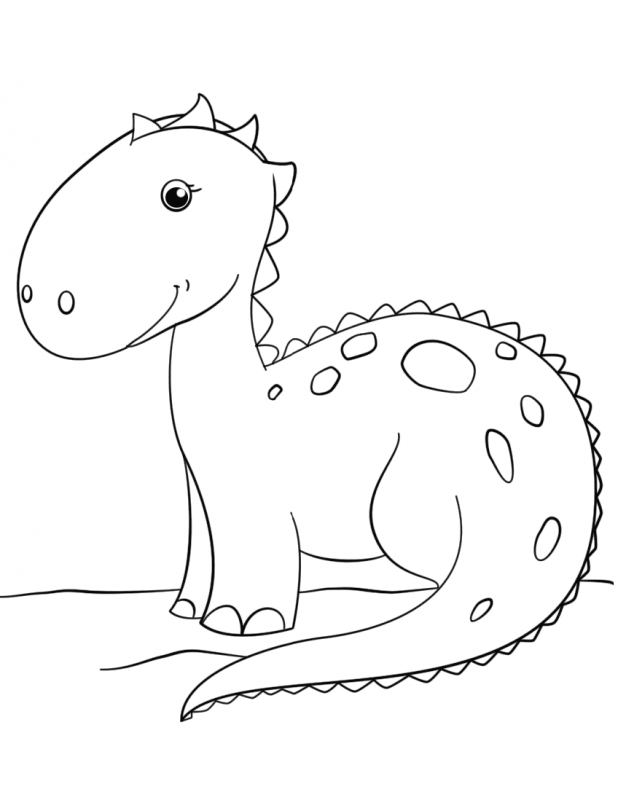 Dibujos de dinosaurios fáciles para colorear e imprimir