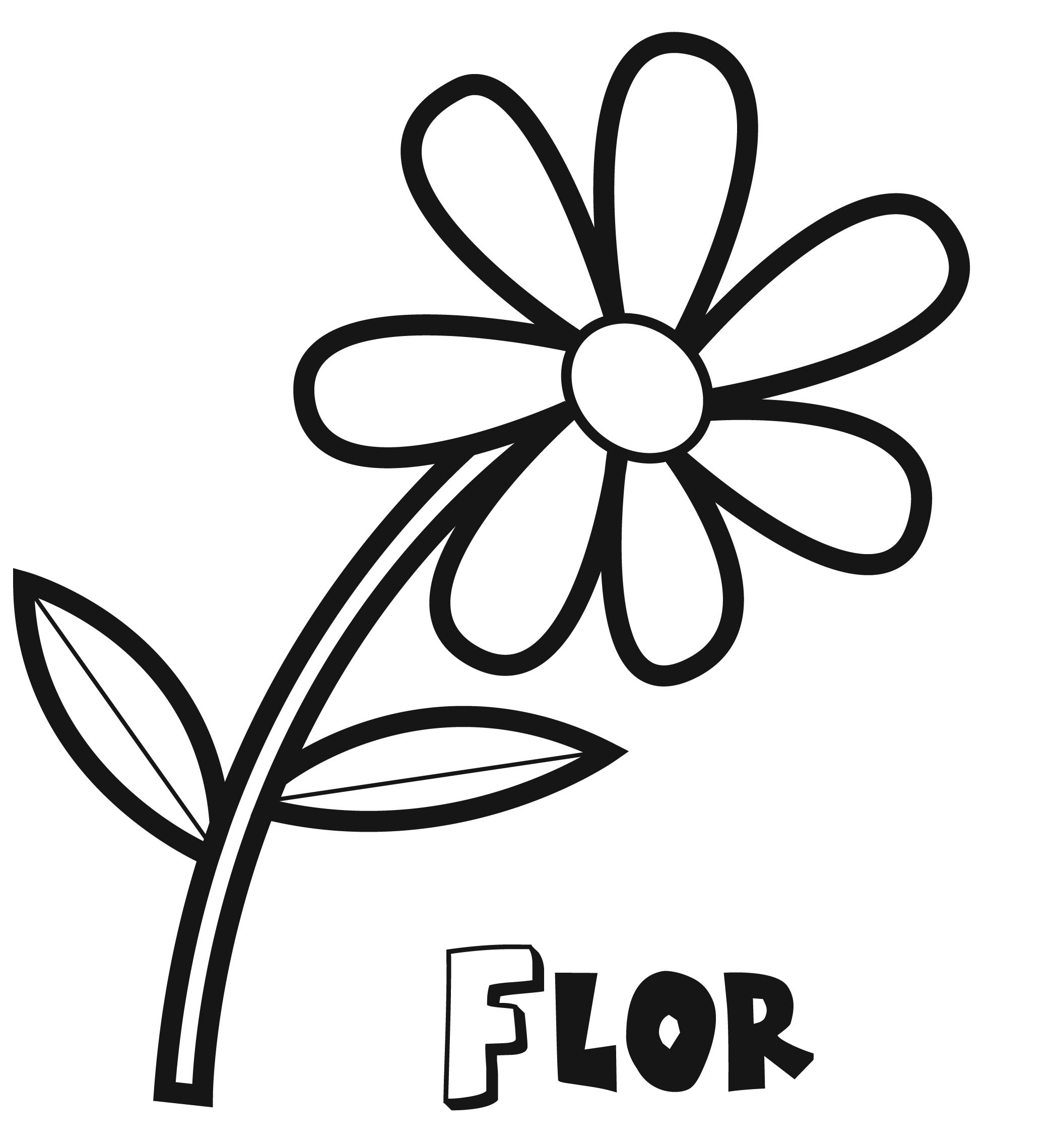 Mejores dibujos de flores fáciles para imprimir y colorear.