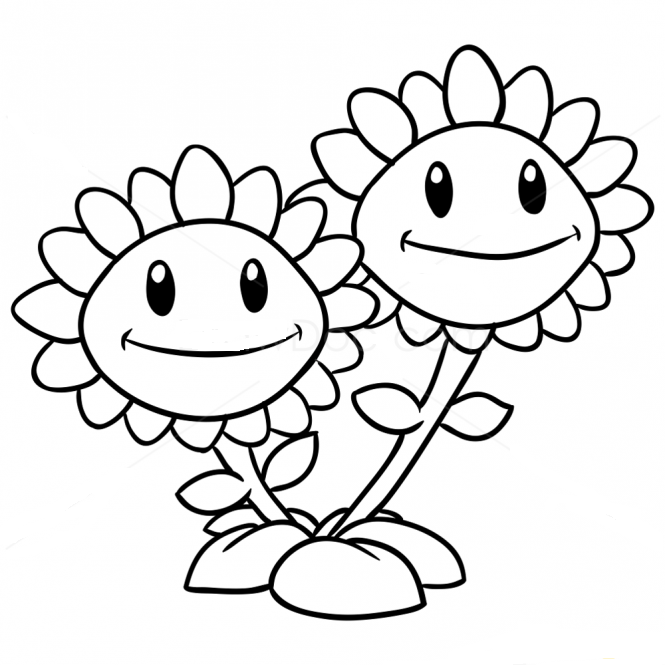 Dibujos fáciles de flores para colorear