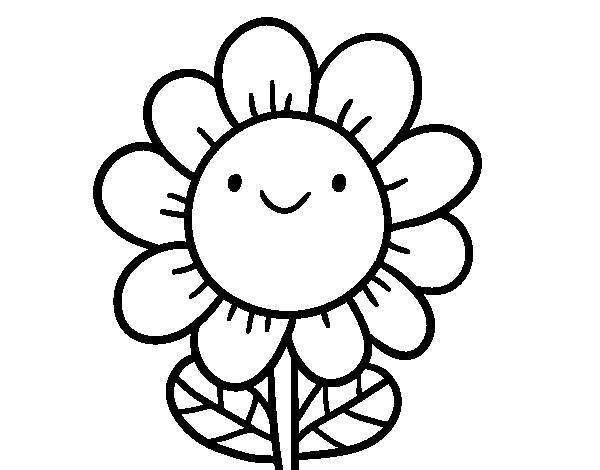 Mejores dibujos de flores fáciles para imprimir y colorear.