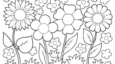Dibujos de flores para colorear e imprimir