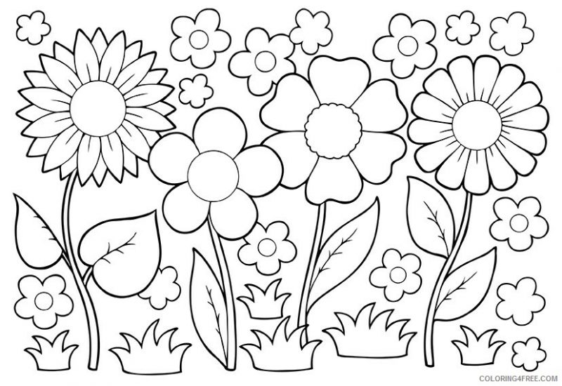 Dibujos de flores para colorear, pintar en imprimir gratis