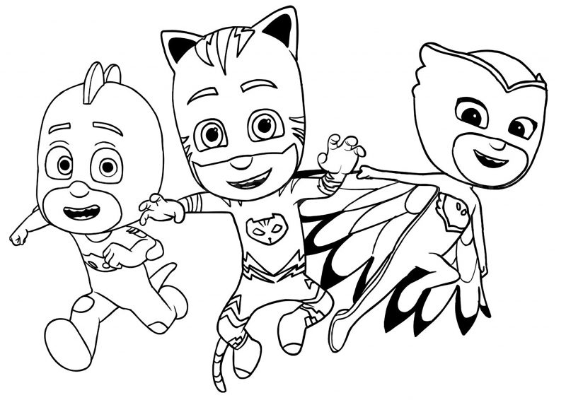 Dibujos de PJ MASKS para colorear e imprimir gratis 02