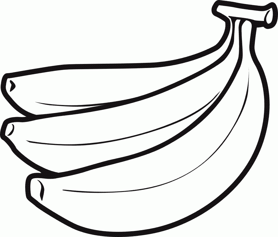 Dibujos fáciles de plátanos para colorear