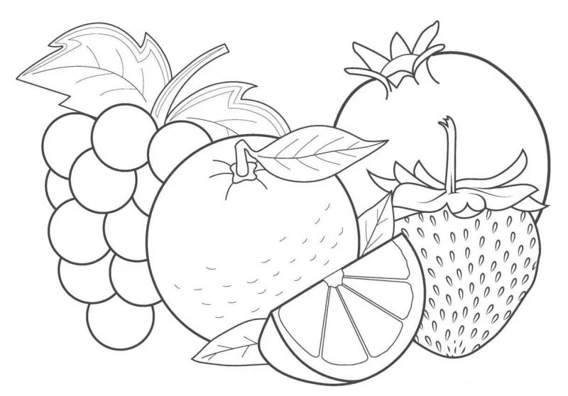 Dibujos de Frutas para colorear e imprimir