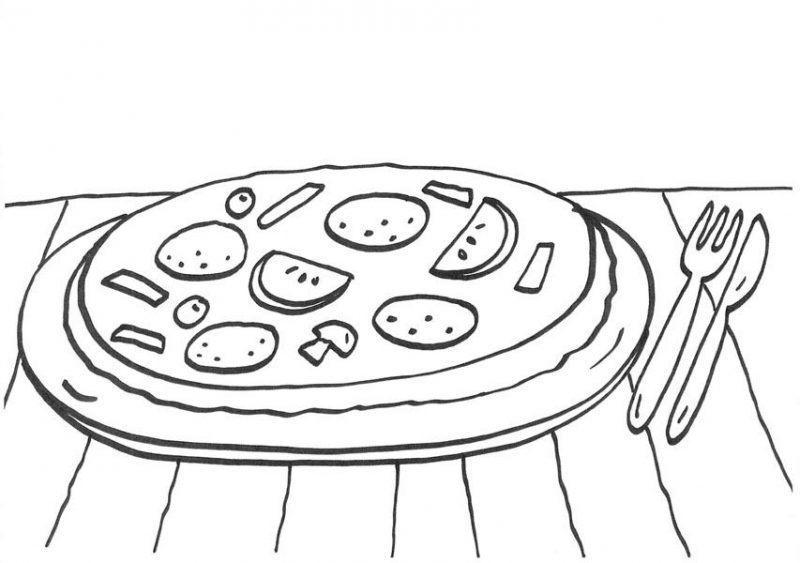 Dibujos de Pizzas para colorear