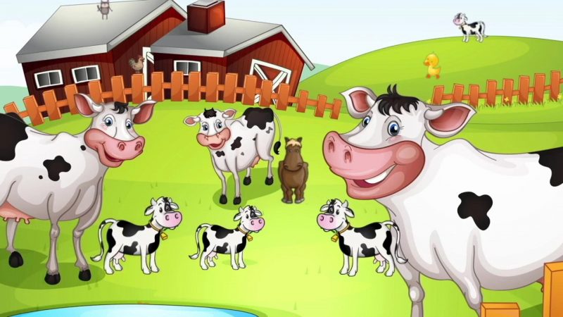 Fondos de vacas de dibujos animados