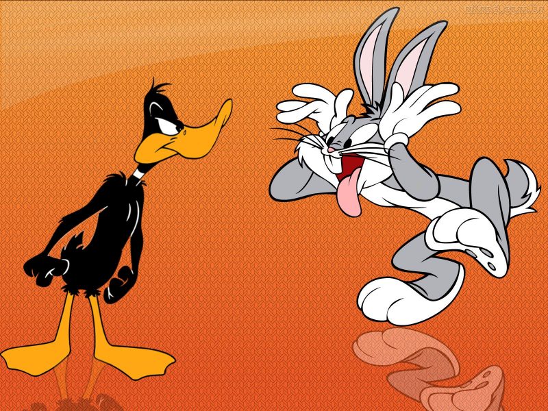 El Pato Lucas y Bugs Bunny fondo de pantalla