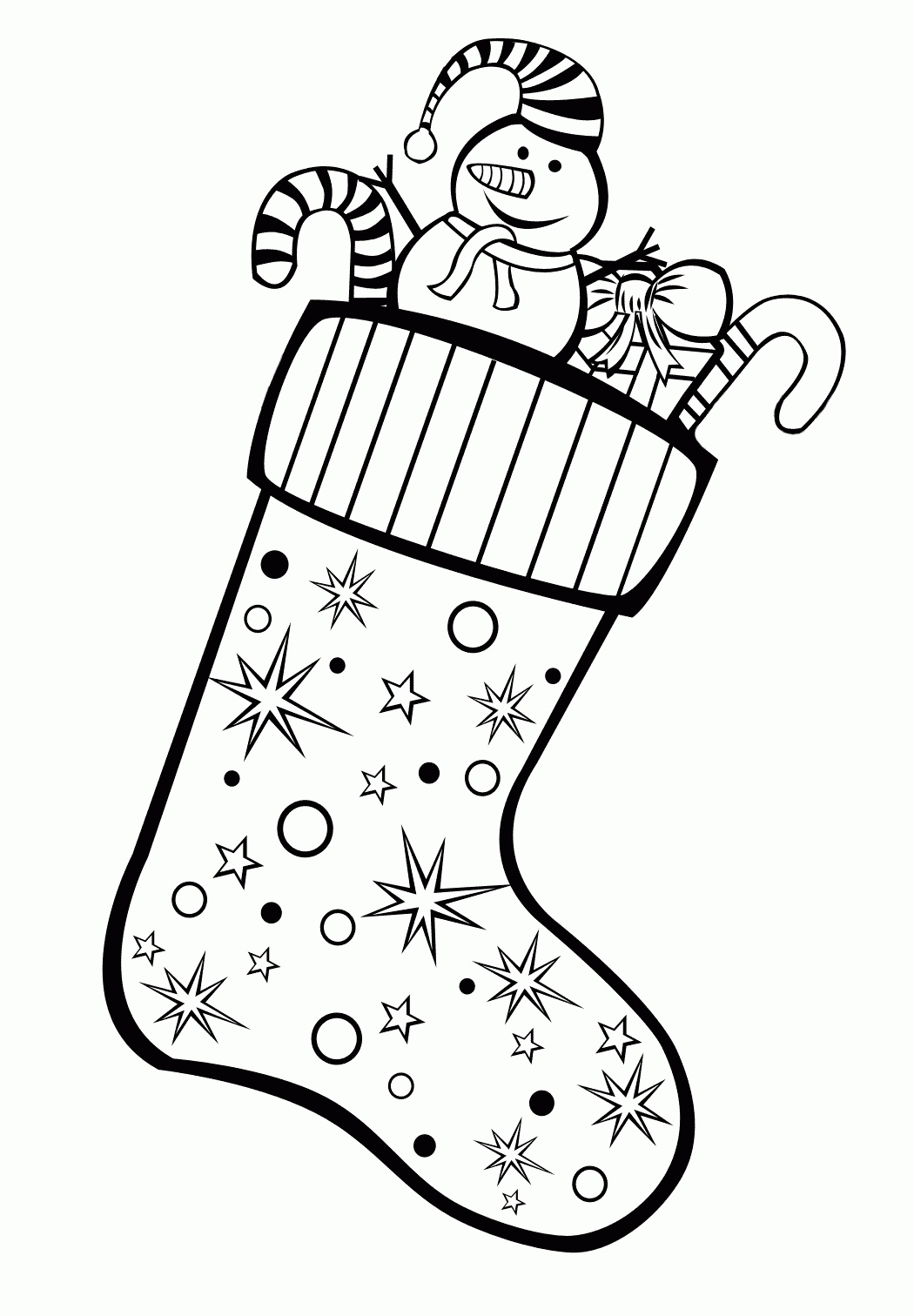 Dibujos Calcetines Navidad para colorear, Navideñas