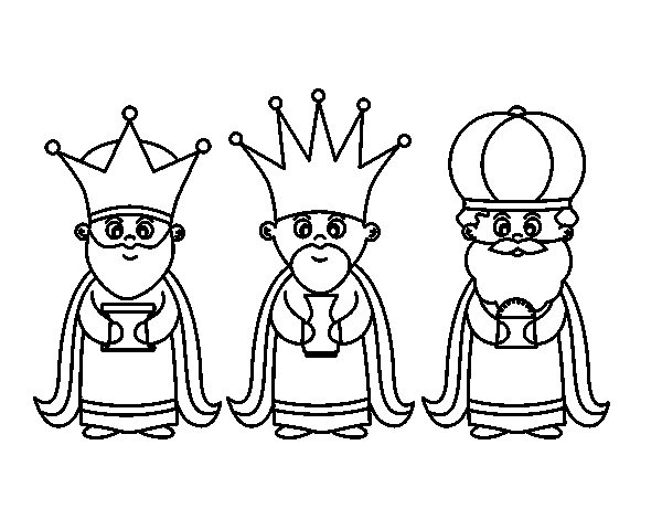 dibujos de los reyes magos para colorear