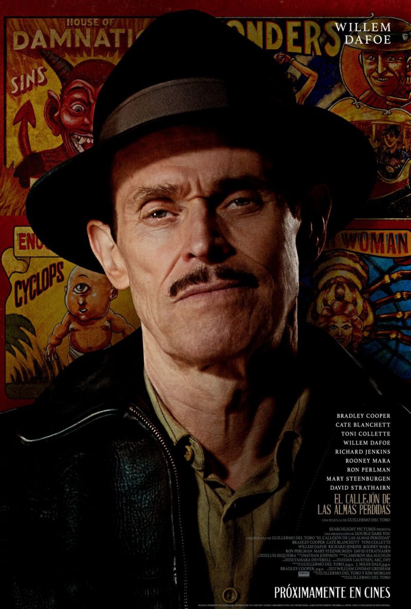 el callejón de las almas perdidas willem dafoe poster oficial