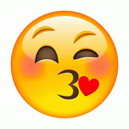 Gif de Emoji para enviar un beso