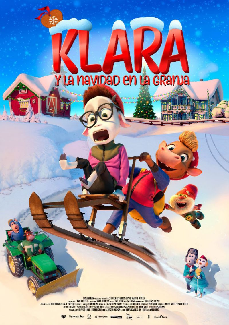 Klara y la Navidad en la Granja película de animación cartel promocional