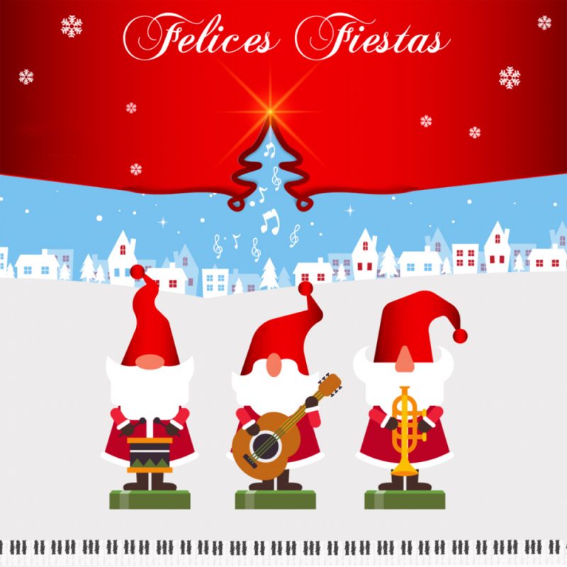 tarjeta felices fiestas navidad