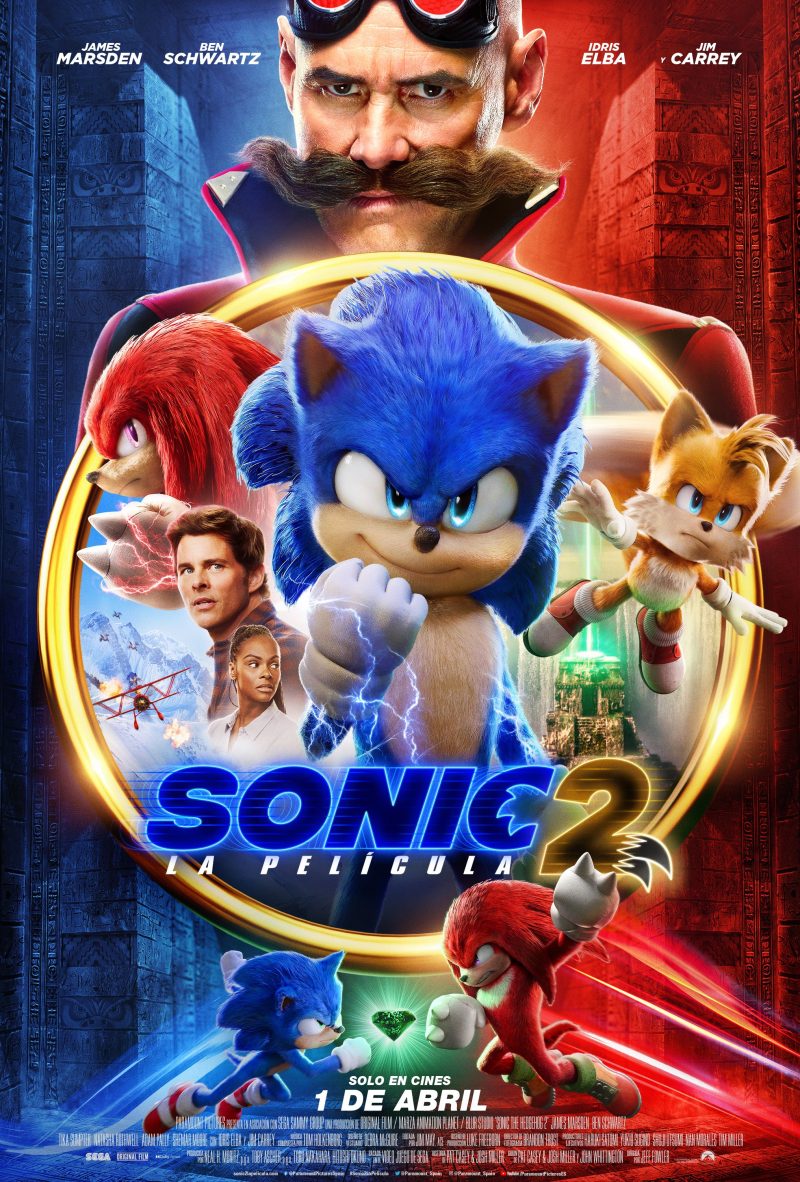 Cartel poster de Sonic 2 La película