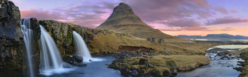 Kirkjufell y Waterfalls Snaefellsnes, Islandia